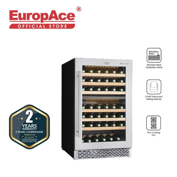 EuropAce 87 Bottles Wine Chiller with Twin Cooling